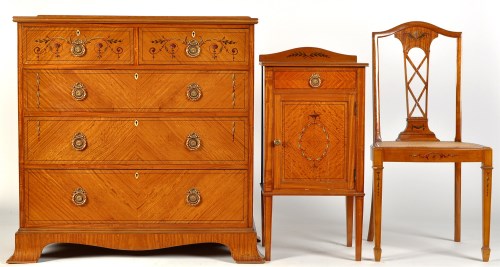 Lot 1174 - An early 20th Century satinwood Sheraton...
