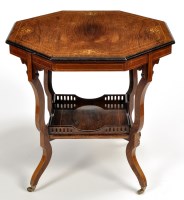 Lot 1176 - An Edwardian rosewood octagonal occasional...