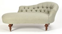 Lot 1178 - A Victorian chaise longue, upholstered in...