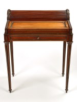 Lot 1200 - A lady's fine mahogany and brass inlaid...