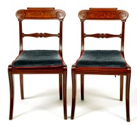 Lot 1207 - A set of eight mahogany cane seat dining...