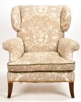 Lot 1222 - A pair of Georgian style easychairs, the backs,...