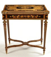 Lot 1224 - A Continental walnut, ebonised and stained...