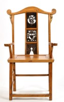 Lot 1225 - An early 20th Century Chinese light hardwood...