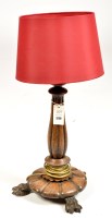 Lot 1229 - A mahogany table lamp (converted from a...