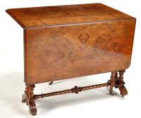 Lot 1230 - A Victorian burr walnut Sutherland table, the...