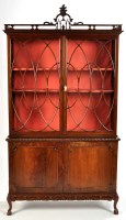 Lot 1262 - A George III style mahogany cabinet, the...