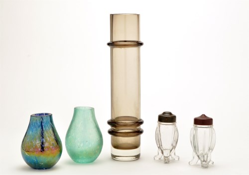 Lot 1 - A smoked glass vase in the Scandinavian style,...