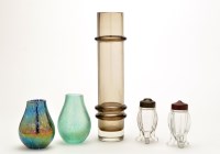 Lot 1 - A smoked glass vase in the Scandinavian style,...