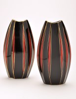 Lot 23 - A pair of Continental Art Deco style vases,...