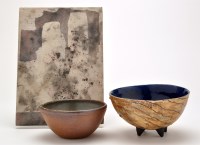 Lot 35 - A pottery bowl, with blue glaze interior,...