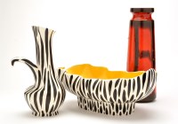 Lot 48 - Beswick: a zebra pattern footed fruit bowl,...