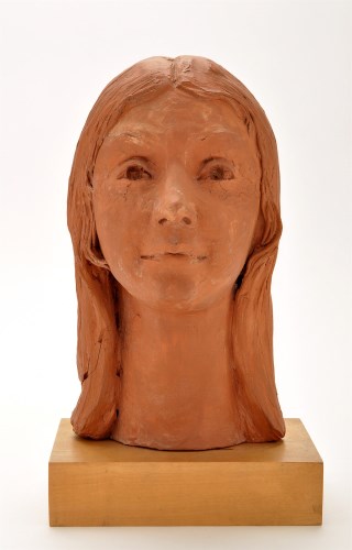 Lot 52 - Sylvia Lytton: ''Mary'', a terracotta study of...