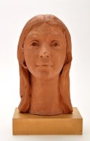 Lot 52 - Sylvia Lytton: ''Mary'', a terracotta study of...