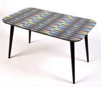 Lot 113 - A 1950's formica topped coffee table,...