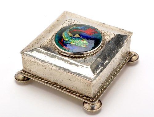 Lot 165 - A Liberty style ring/jewellery box, of square...