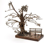 Lot 174 - Kenneth Rowden PARK BENCH AND TREE welded...