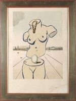 Lot 178 - After Salvador Dali NUDE WITH SOFT CLOCK AND...