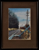 Lot 281 - Birtley Aris ''RAILWAY NEAR RYTON'' signed and...