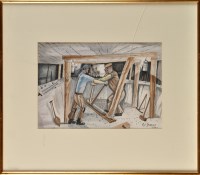 Lot 294 - Ron Gribbons SCENES OF MINING UNDERGROUND...