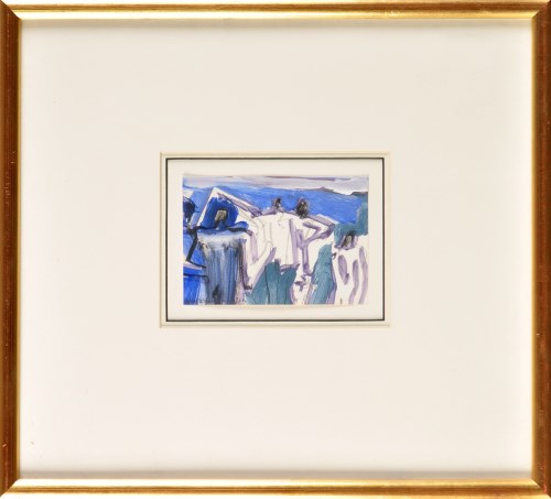 Lot 338 - Keith Vaughan FIGURES BY THE SEA signed and...