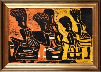 Lot 350 - Michael O*** Agwell ''ONITSHA WOMEN DANCE''...