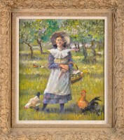 Lot 365 - R*** A*** P*** (20th Century) ''IN THE ORCHARD'...