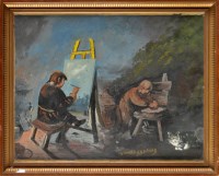 Lot 371 - Dennis Barrass ''THE ARTIST AND HIS APPRENTICE...