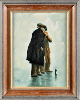 Lot 407 - Alexander Millar ''TWO GADGIES'' signed oil on...