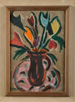 Lot 417 - 20th Century Continental School FLOWERS IN A...