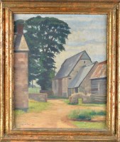 Lot 420 - Clifford Hall FARM BUILDINGS signed and dated...