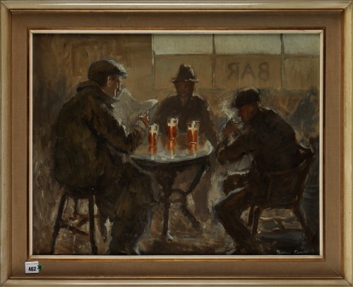 Lot 462 - Norman Stansfield Cornish ''THREE BEERS'' - A...
