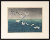 Lot 50 - Hans Frank (1884-1948) ''SEAGULLS'' signed and...