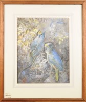 Lot 169 - Grace Wheatley (1888-1970) BLUE PARROTS signed...