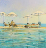 Lot 188 - Peter Collins (b.1938-) ''POOL SIDE'' signed;...