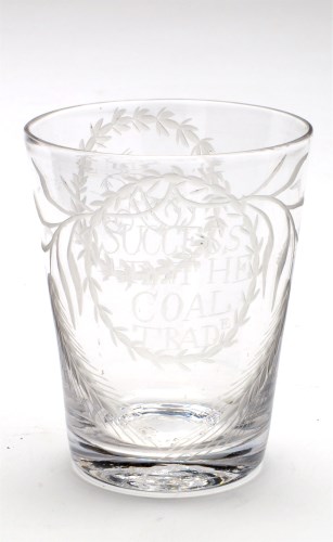 Lot 294 - An early 19th Century tumbler, engraved with a...