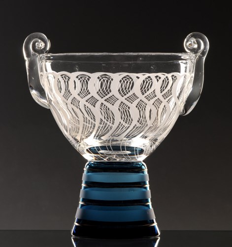 Lot 296 - A crystal composite bowl, clear glass with...