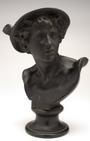 Lot 315 - A Wedgwood black basalt library bust of...