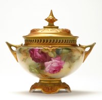Lot 358 - Royal Worcester: a potpourri vase and cover,...