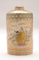 Lot 412 - Satsuma Sake bottle, circa 1900, decorated...