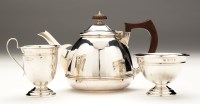 Lot 450 - A George VI bachelor's three-piece tea service,...