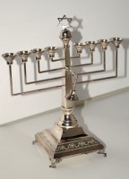 Lot 461 - A George VI menorah, probably by A. Taite &...