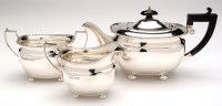 Lot 463 - A George VI three-piece tea service, by...