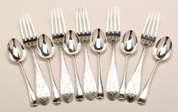 Lot 465 - Five Edwardian dessert forks, by James Wakely...