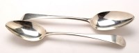 Lot 466 - Two George III tablespoons, by James Gordon,...