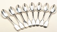 Lot 484 - Eight Victorian dessert spoons, by Samuel...