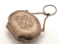 Lot 547 - An Edwardian silver purse, maker's mark rubbed,...