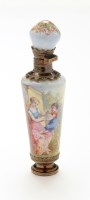 Lot 555 - A Continental enamelled scent bottle, possibly...