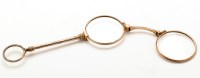 Lot 558 - A French 800 standard lorgnette, with engraved...