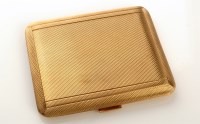 Lot 574 - An Edward VIII 9ct. yellow gold cigarette case,...